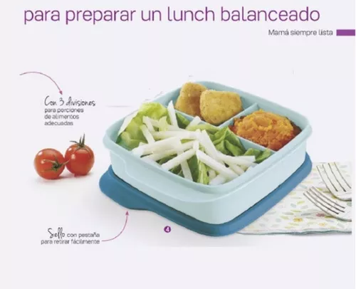 TUPPER QUALITY 2 NIVELES Y 4 COMPARTIMIENTOS,TUPPER LUNCHE , IDEAL