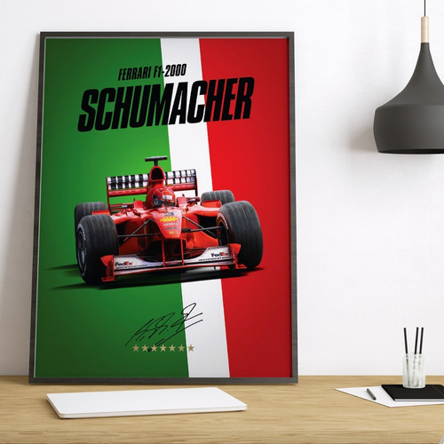 Vinilo Decorativo 40x60cm Poster Michael Schumacher 01 