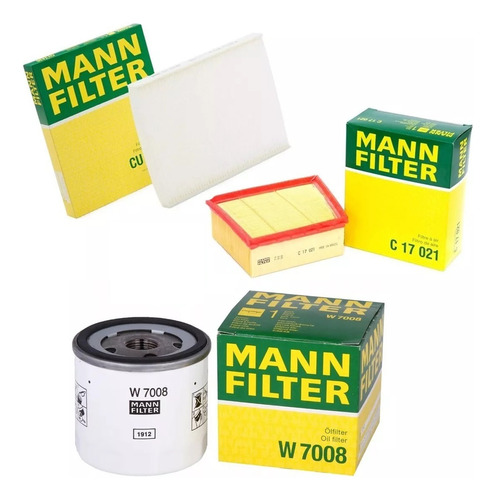 Kit Filtros Aceite Aire Polen Ford Fiesta 1.6 Kinetic Mann