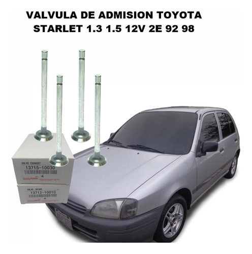 Valvula De Admision Toyota Starlet 1.3 1.5 12v 2e 92 98