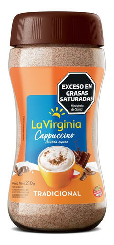 La Virginia Cappuccino Inst Tradicional Frasco 210 Gr X 6 Un