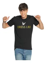 Comprar Remera Manga Corta Relieve Dorado Bross London 