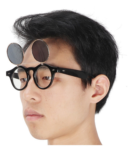 Gafas De Sol Con Montura Redonda, Estilo Punk Y Vintage