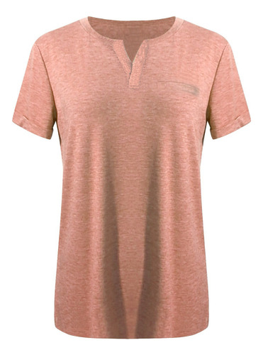 Camiseta Para Mujer, Talla Grande, Con Cuello En V, Encaje,