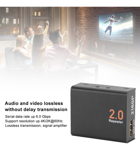 P Amplificador De Sinal Hdmi 2.0 Splitter Repeater Extender