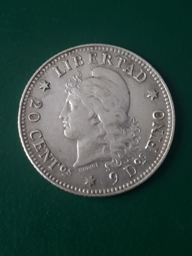 Argentina 1882 20 Centavos Plata Estado Muy Bueno (Usado)