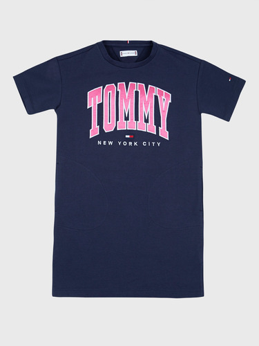 Vestido De Estilo Universitario Azul Niña Tommy Jeans