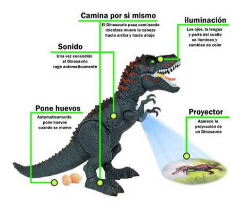 Dinosaurios Set De 3 Con Sonido Luces Y Movimiento Original (Usado)