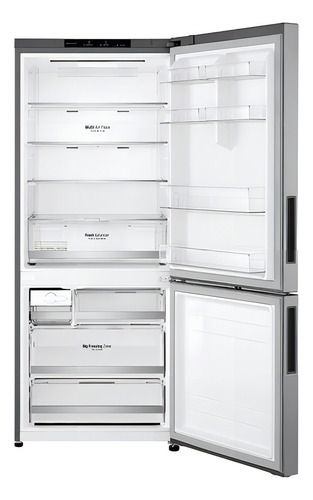 Refrigeradora LG Bottom Freezer Gb41bpp No Frost 408l Plata Color Plateado