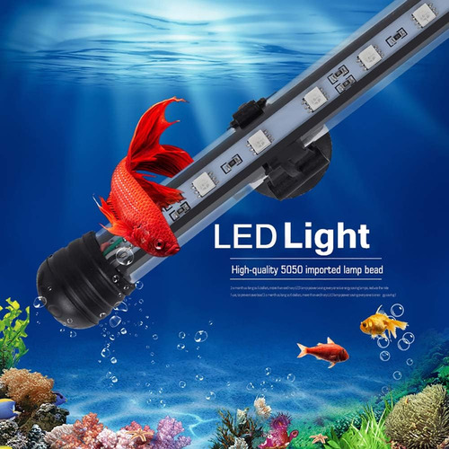 Luz Led Sumergible Para Acuario Mq De 16 Pulgadas, Cambio...