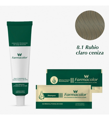Imagen 3 de 3 de Farmacolor Indiv Rub Cla Ceniz N°8.1 X 1 Estuche. De Fábrica