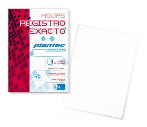 Papel Registro Exacto 210gr A4 Plantec Grabado Pack X50hojas