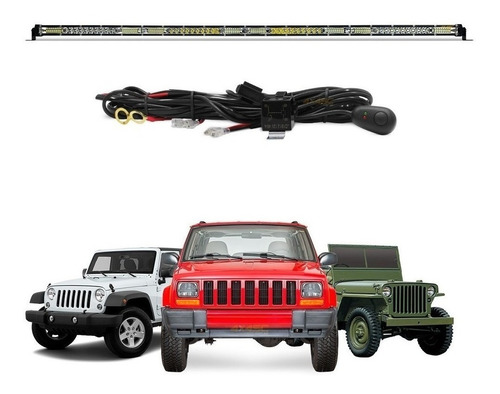 Led Bar Super Slim 312w P Jeep Willys Wrangler Cherokee Xj