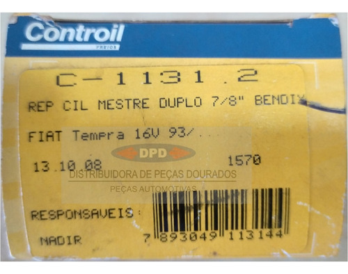 Reparo Do Cilindro Mestre Tempra/ Gol/ Saveiro - C1131.2