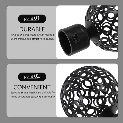 2 Peças De Acessório De Haste De Cortina De Janela Decorativ
