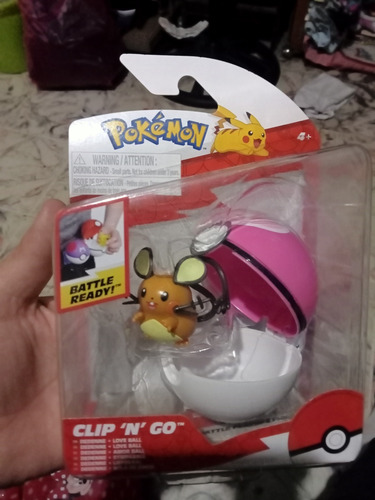 Dedenne 4cm Con Pokebola 7cm Pokemon Jazwares (Usado)