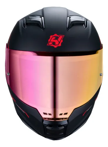 Casco Integral Hax Force 120 negro brillante rojo – Moto Helmets & Sebastian