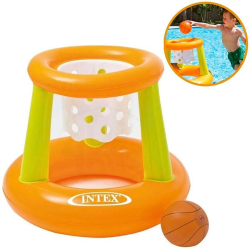 Cesta de baloncesto flotante inflable para niños