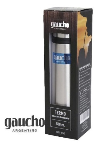 Imagen 3 de 7 de Termo Gaucho Argentino Gb 1-050 De Acero Inoxidable 500ml