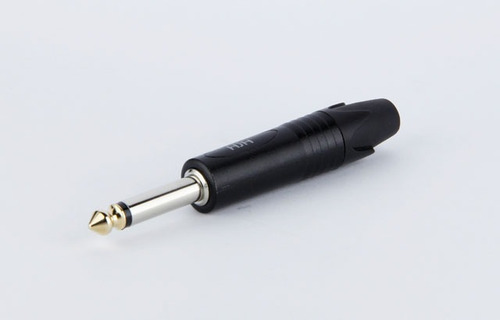 Imagem 2 de 8 de Kit 5 Conectores Plug P10 6,35mm Mono Preto Hjh