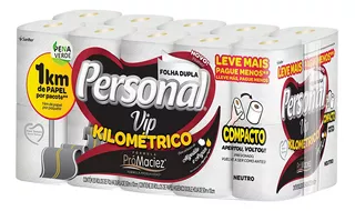 1km De Papel Higiênico Personal Vip Folha Dupla 50m X 20 Uni