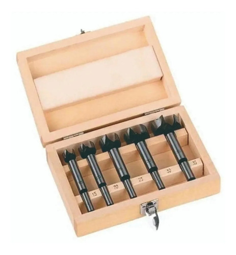 Imagen 1 de 3 de Set 5 Brocas Forstner Bisagra, Muebles Cocina Puertas Madera
