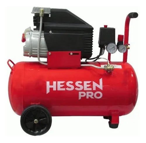 Compresor de aire eléctrico Hessen 016-6710 50L 2hp 230V 50Hz rojo