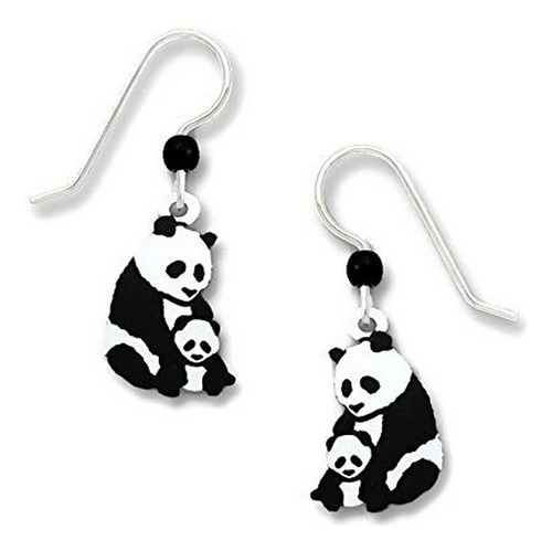 Pendientes Panda Madre E Hijo Plata 1902.