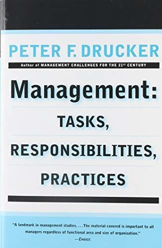 Book : Management Tasks, Responsibilities, Practices -...