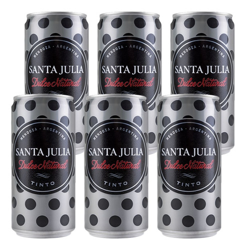 Vino Santa Julia Dulce Tinto Bonarda Lata 6x269ml