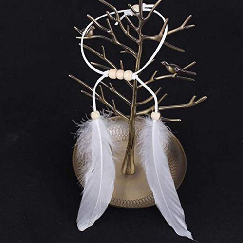 Juego De 2 Diademas De Pavo Real Con Borlas De Plumas Bohemi