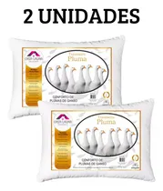 Comprar Kit 2 Travesseiros Macios Brancos Casa Laura Enxovais Pluma De Ganso Sintético Premium Hipoalergênico Eco Sustentavel Alto Confortável