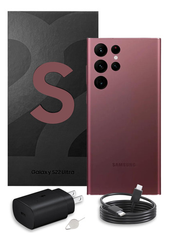 Samsung Galaxy S22 Ultra 5g 128 Gb Burgundy 8 Gb Ram Con Caja Original (Reacondicionado)