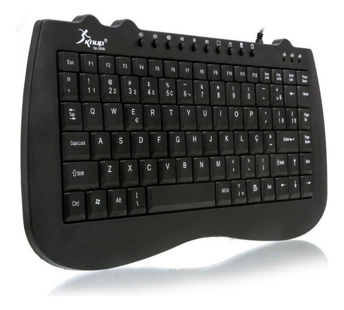 Teclado Multimídia Usb Knup Kp-2008 Ergonômico Preto