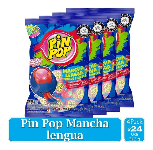 Chupete Pin Pop Mancha Lengua 4 Paqu - Unidad a $96