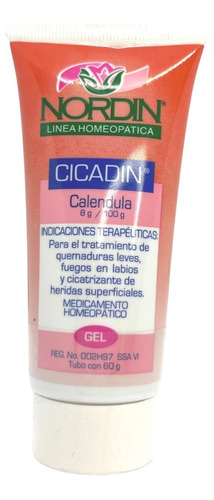 Gel Cicatrizante Cicadin Caléndula Nordin 60g Pack 2