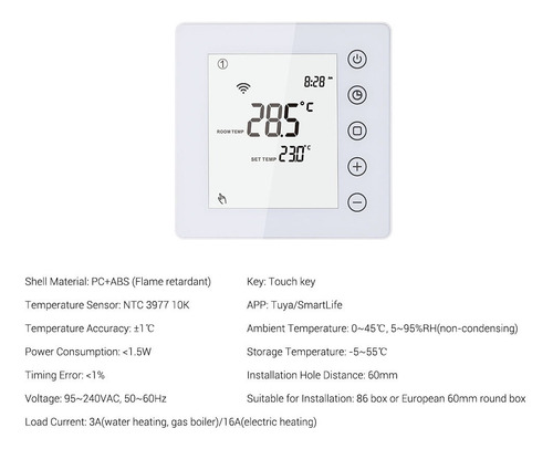 Termostato De Aquecimento Lcd, Termostato Digital, Sala, Tel