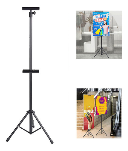 Soporte O Porta Pendón Alta Ajustable Póster 100-225cm/5103