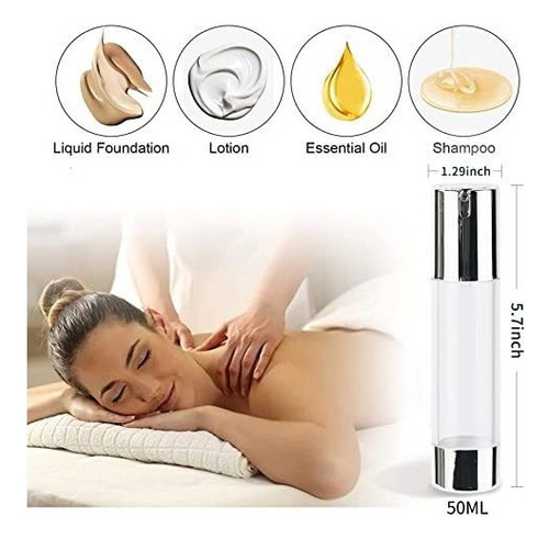 Ha 10 Pcs 50ml Botellas De Bomba Dispensador Cosmético De