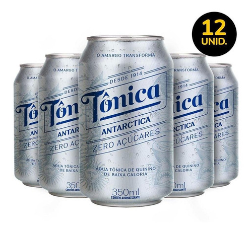 Água Tônica Antarctica Diet Lata 350ml Com 12 Unidades