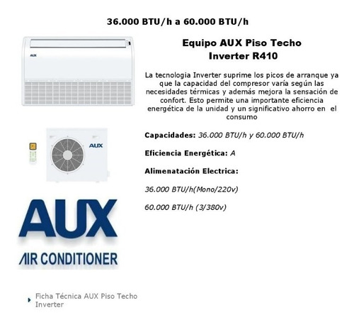 Aire Acondicionad Piso/techo Inverter - 36.000 Btu/h