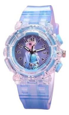 Reloj Deportivo Analógico Niñas  Azul Y Rosa - Sumergible 