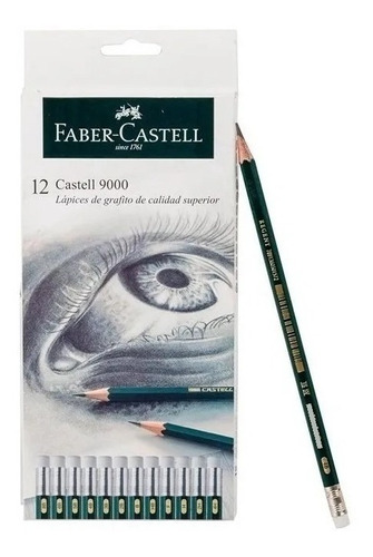 Lápiz Faber Castell 9000 - Caja X 12 Unds. Dibujo