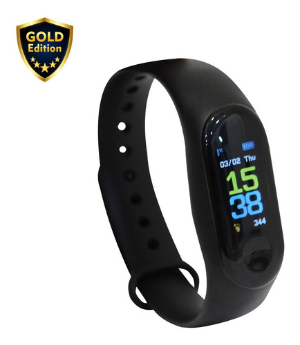 Pulseira Relógio Smartband Gold Edition Ge Sb3 M3 - Promoção