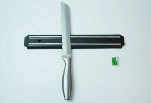 Imagen 5 de 7 de Pack 8 Barra Magnética Imán Cocina Porta Cuchillos 33 Cm