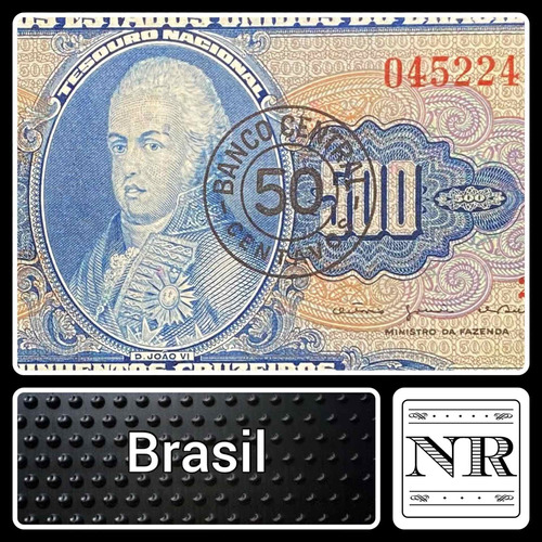 Brasil - 50 Centavos | 500 Cruzeiros - Año 1967 - P #186