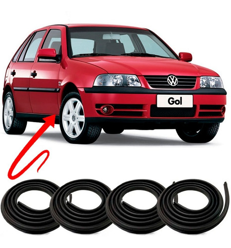 Kit Borracha Vedação 4 Portas Gol E Parati G2 G3 G4