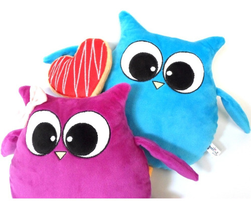 Pareja Búhos Peluche Nombre Personalizado Boda Aniversario