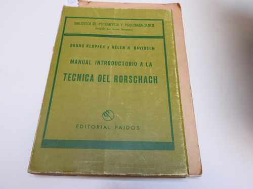 Manual Introductorio A La Tecnica Del Rorschach. - L555
