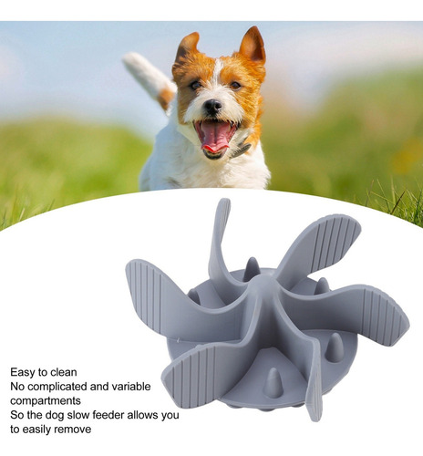Cuencos Para Perros Slow Feeder Con Inserto De Silicona, Cor